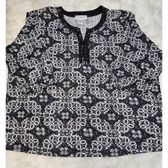 C. D. Daniels 3/4 Sleeve Blouse, Size 3XL - Picture 1 of 6